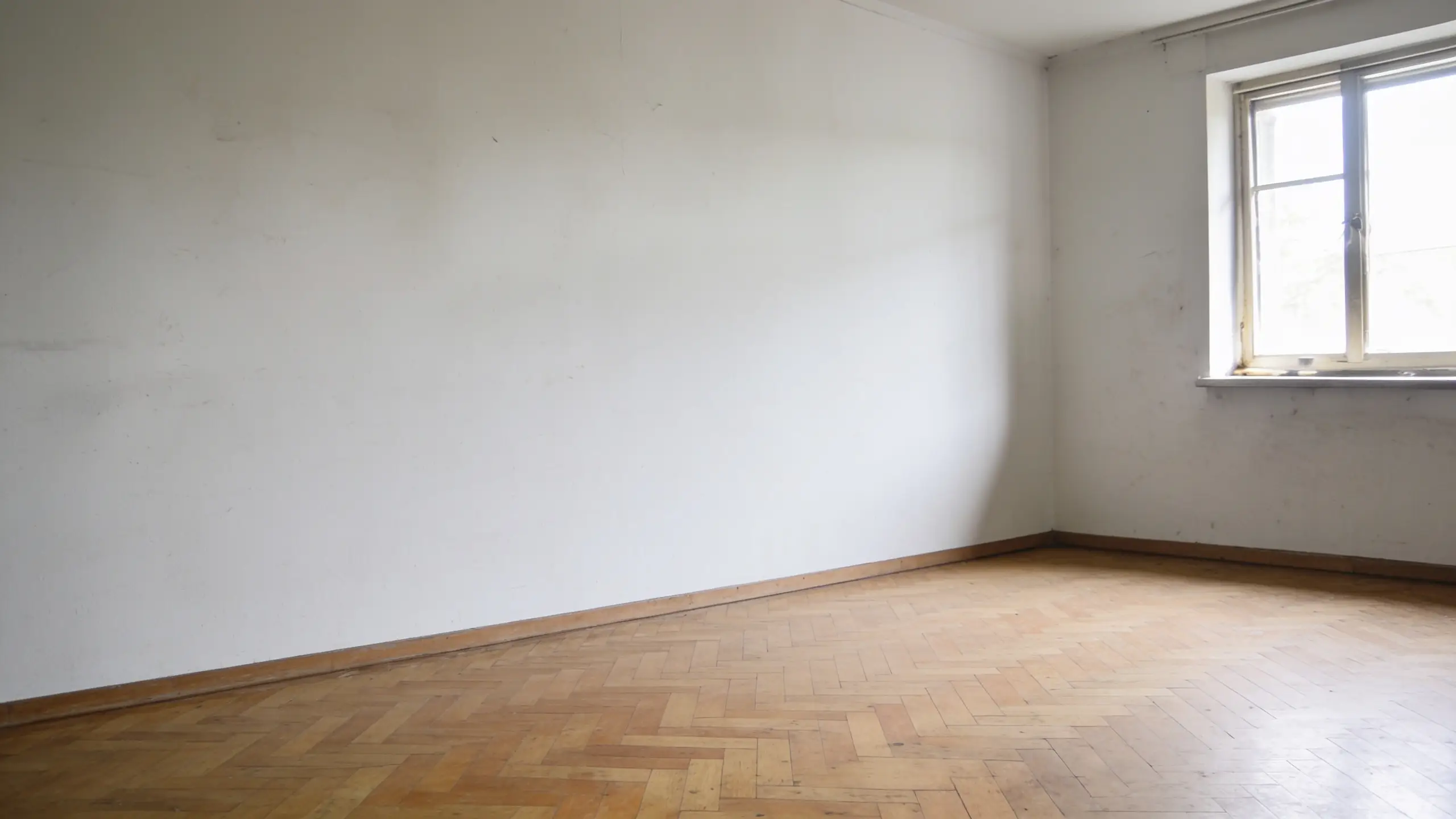 Kiürített, tiszta, üres helyiség lomtalanítás után (illusztráció)
